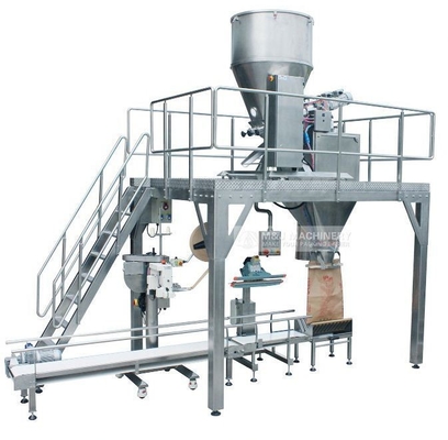 Verpakkingsvorm in zakken Halfautomatische rijstverpakkingsmachine van 5 kg tot 50 kg voor open portzakken
