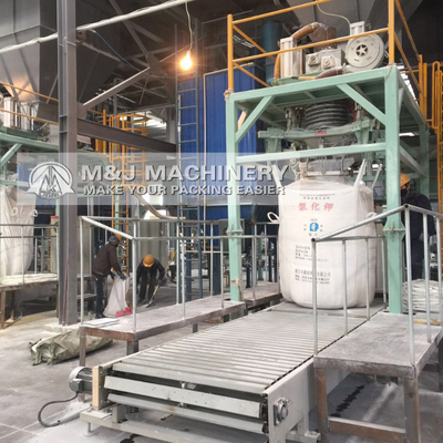 Gemakkelijk te bedienen PLC-systeem 1 ton cement Big Bag Filling Machine voor nauwkeurigheid Filling