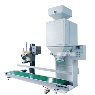 Behoorlijke mobiele houtpelletsakmachine voor 25kg 50kg 100kg 3000*900*2800mm