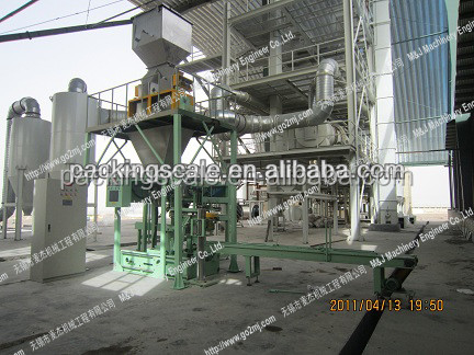 Versatile 8 kW natriumhydroxide productie en verpakkingslijn Gewichtsbereik 25-50 kg/zak