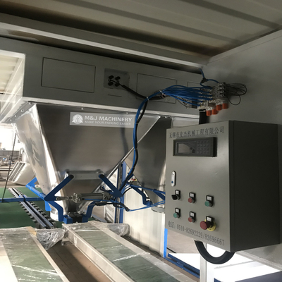 Elektrisch aangedreven mobiel weeg- en zakmachinecontainersysteem