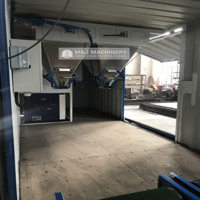 Elektrisch aangedreven mobiel weeg- en zakmachinecontainersysteem