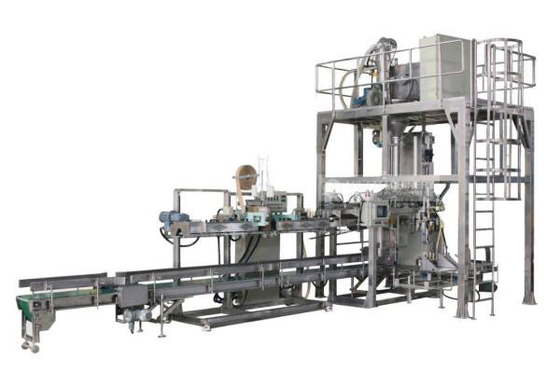 50 kg volledig automatische verpakkingsmachine voor meel rijst suiker snoep poeder voeder voedsel pellet