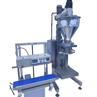 Halfautomatische zoutverpakkingsmachine voor poederzakken en -zakjes van 5 kg, 10 kg, 20 kg, 25 kg en 50 kg